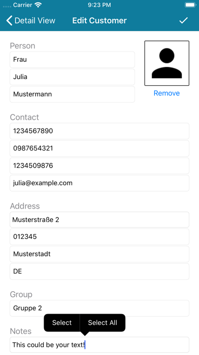 Customer Database screenshot 1