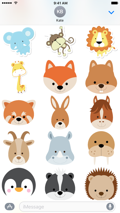 Cute Animal Friends Stickers screenshot 1