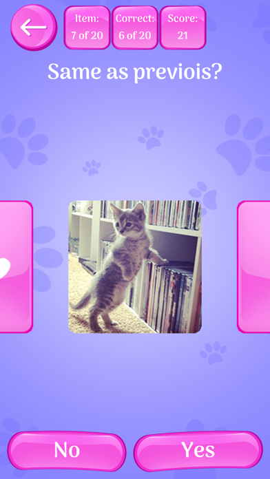 Cute Cats Memory Match Game screenshot 1