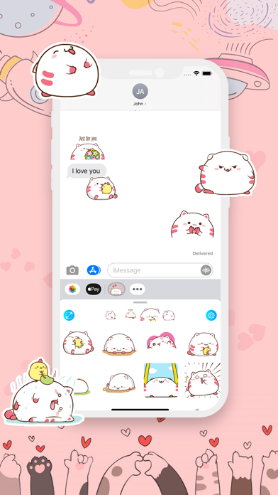 Cute Chubby Kitten Stickers screenshot 1