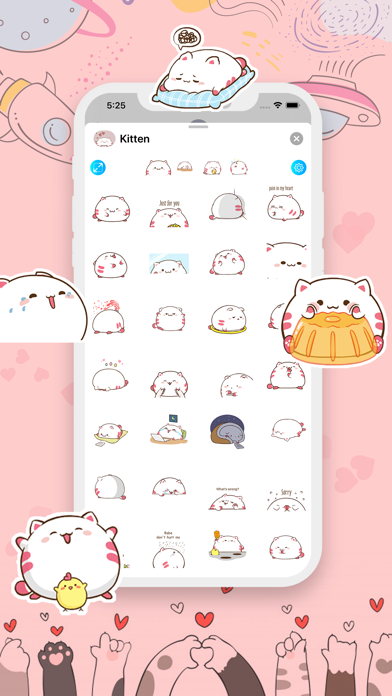 Cute Chubby Kitten Stickers screenshot 3