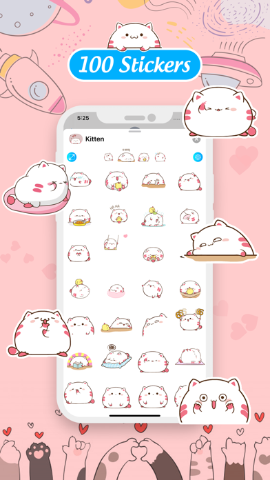 Cute Chubby Kitten Stickers screenshot 5