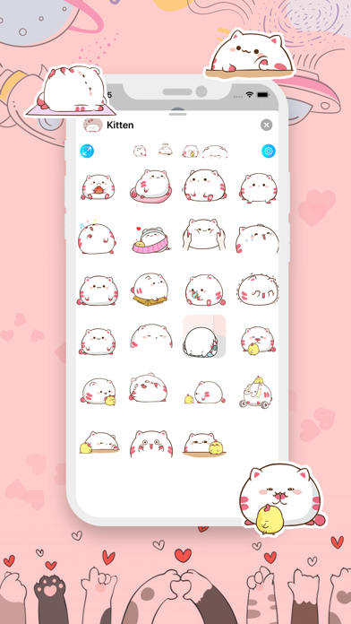 Cute Chubby Kitten Stickers screenshot 2