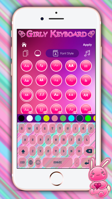 Cute Girly Keyboard Themes screenshot 1