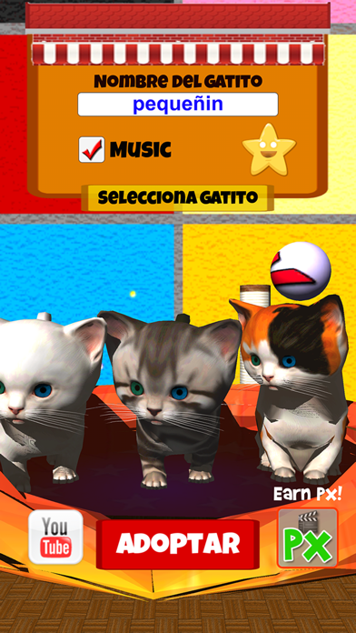 Cute kitten virtual pet, your own kitty to take care screenshot 2