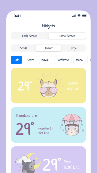 CuteWeather: weather widget screenshot 2