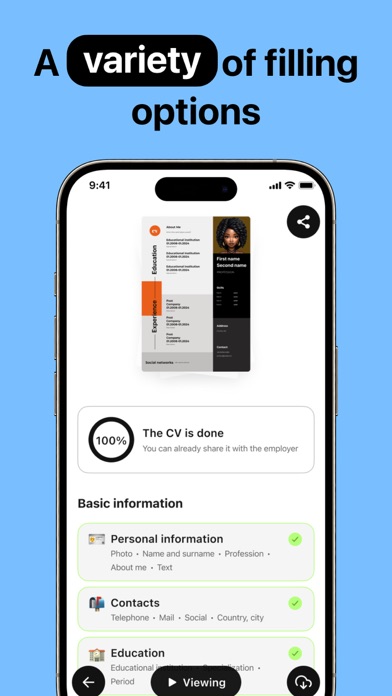 CV Maker & Resume Builder app screenshot 1