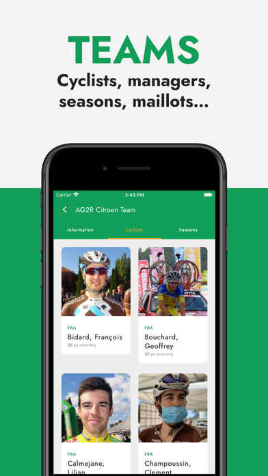 Cyclingoo: Cycling results screenshot 1
