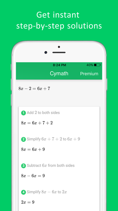 Cymath - Math Problem Solver screenshot 4