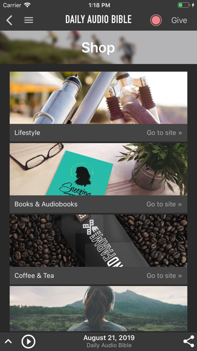 Daily Audio Bible Mobile App screenshot 1