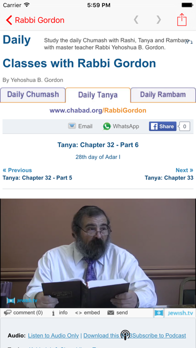 Daily Classes — Rabbi Gordon screenshot 1