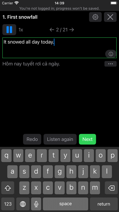 Daily Dictation English screenshot 1