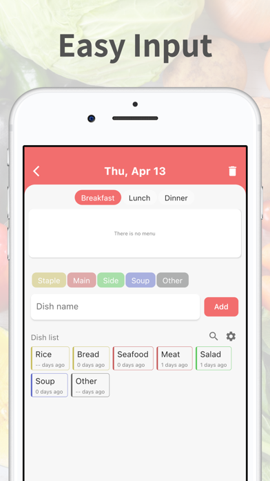 Daily Meal Planner screenshot 2