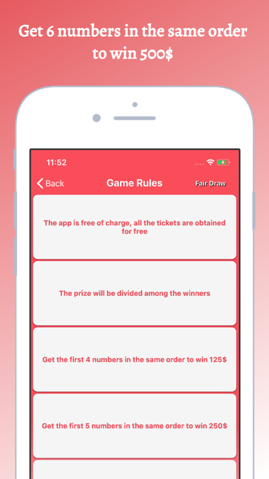 Daily Raffle App screenshot 1