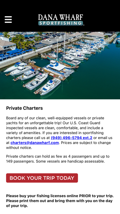 Dana Wharf Sportfishing screenshot 2