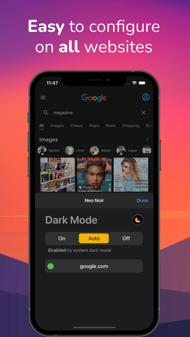 Dark Night - mode for Safari screenshot 2