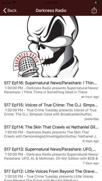 Darkness Radio App screenshot 2