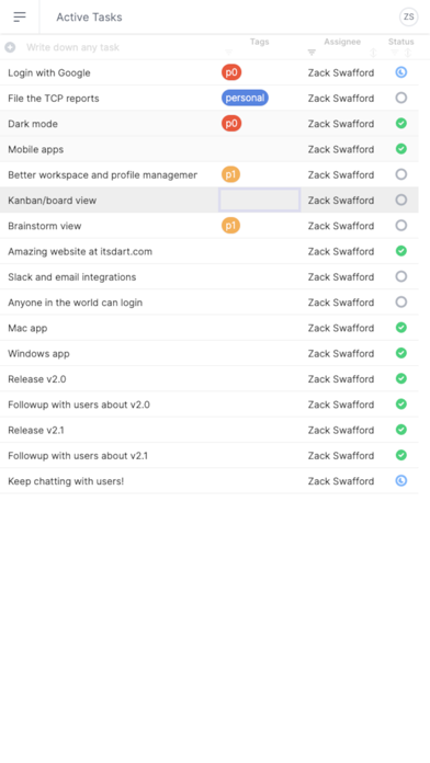 Dart Project Management screenshot 2