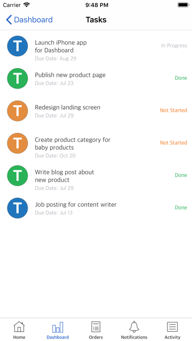 Dashboard - Instamobile screenshot 1