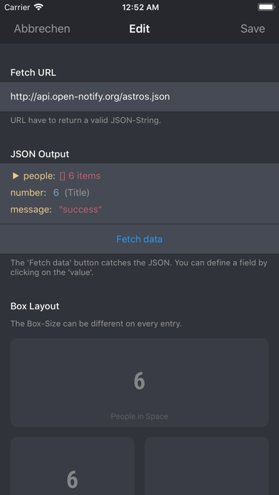 Dashboard (of JSON Requests) screenshot 2
