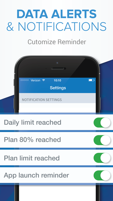 Data Manager - Track Usage of Mobile/Wi-Fi Data Plan screenshot 1