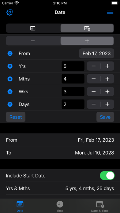 Date & Time Calculator Counter screenshot 1