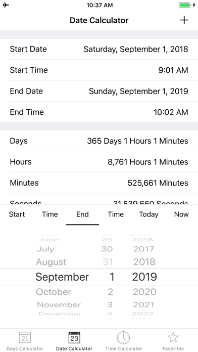Days + Date + Time Calculator screenshot 2