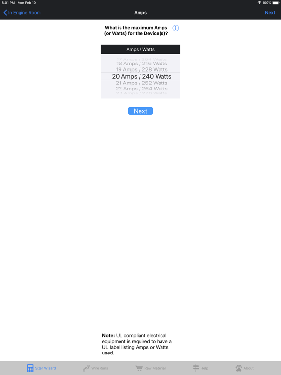 DC Wire Sizer screenshot 2