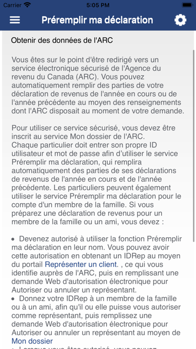 Déclaration d'impôt du Québec screenshot 2