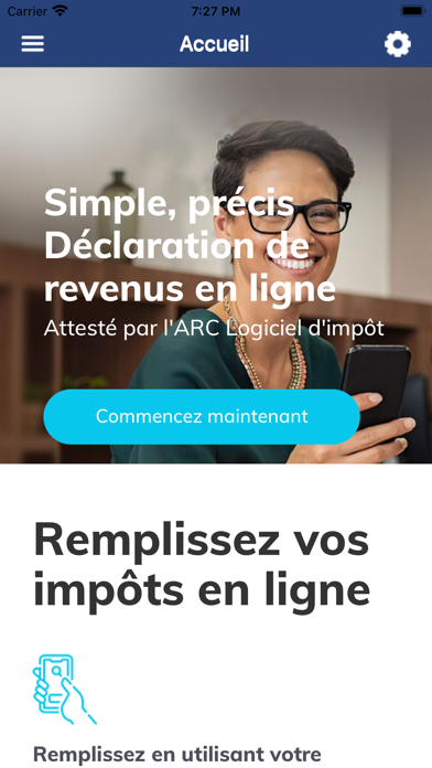 Déclaration d'impôt du Québec screenshot 1