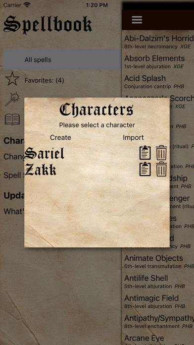 D&D Spellbook 5e screenshot 1
