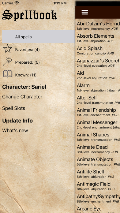 D&D Spellbook 5e screenshot 5