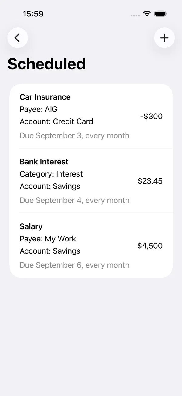 Debit & Credit screenshot 1
