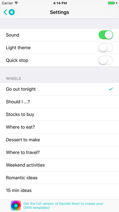 Decide Now! Lite screenshot 1