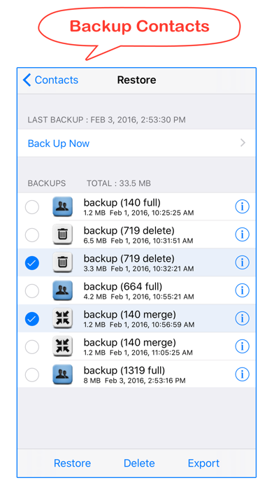 Delete Contacts+ screenshot 1