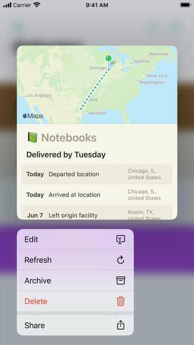 Deliveries: a package tracker screenshot 1