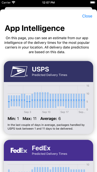 Deliveries Package Tracker screenshot 2