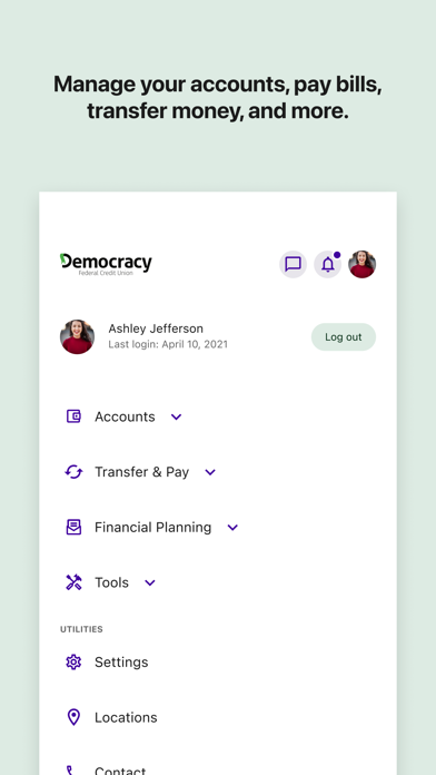 Democracy FCU Mobile screenshot 1