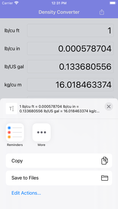 Density Converter screenshot 1