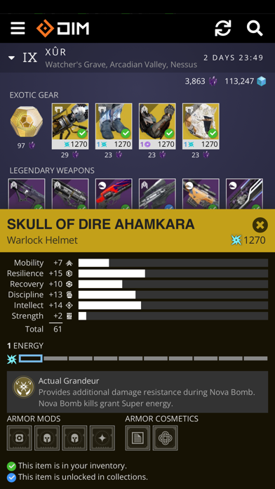 Destiny Item Manager screenshot 2