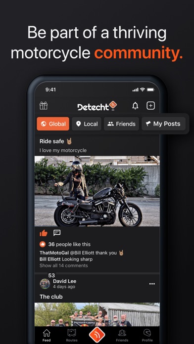 Detecht - Motorcycle App & GPS screenshot 1