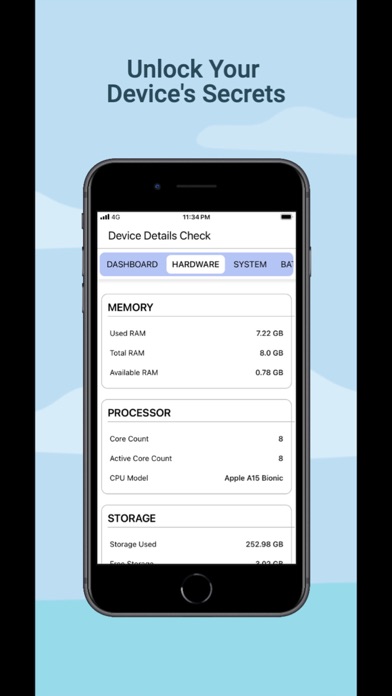 Device info: Mobile Phone Info screenshot 1