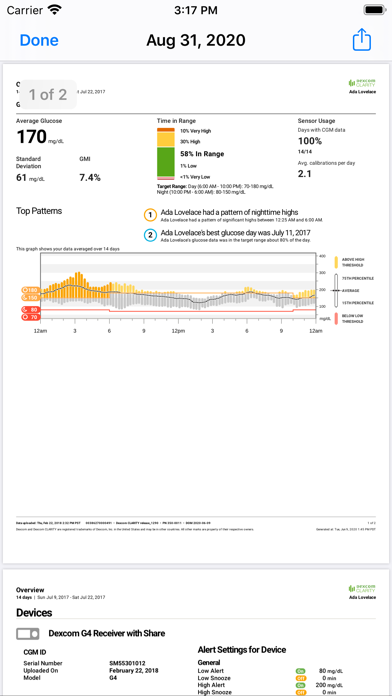 Dexcom Clarity screenshot 1