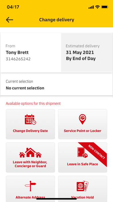 DHL Express Mobile App screenshot 4
