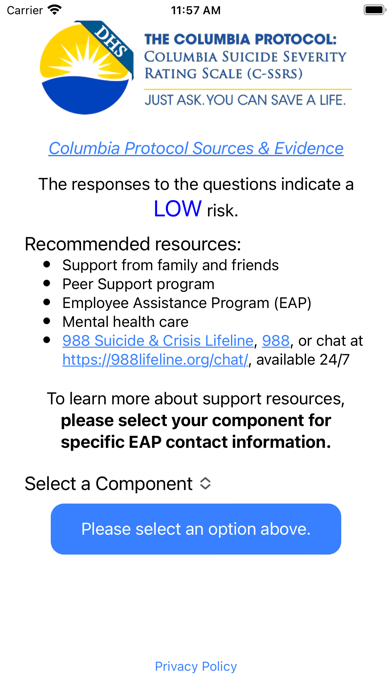 DHS-Columbia Protocol screenshot 1