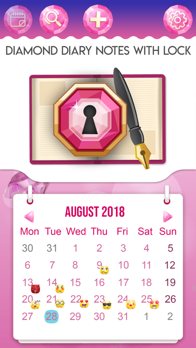 Diamond Diary Notes With Lock screenshot 3