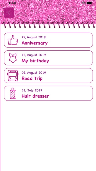 Diamond Glitter Diary screenshot 2
