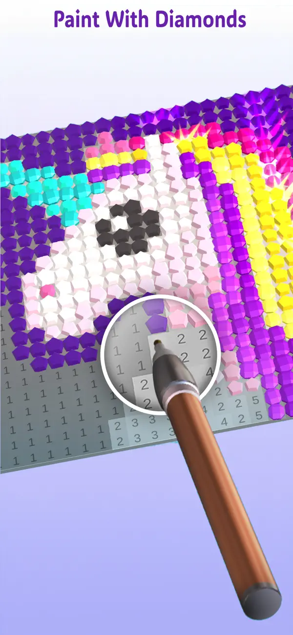Diamond Painting ASMR Coloring screenshot 4