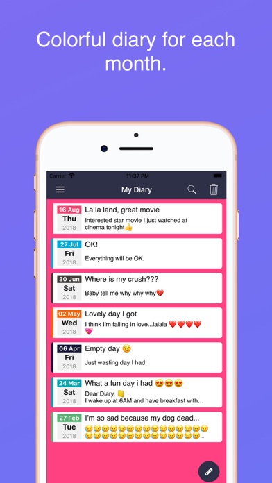 Diary with lock screenshot 4
