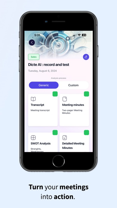Dicte: AI Meeting Assistant screenshot 2